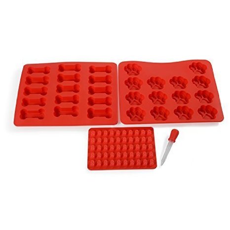 LeeSky Puppy Paw&Bones Baking Cookie Chocolate Candy Ice Molds Supplies Gummy Bears Chocolate Candy Maker Molds For Kids