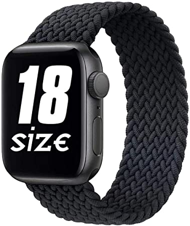 GBPOOT Sport Watch Bands Compatible With Nylon Braided Solo Loop Apple Watch Band 38mm 40mm 42mm 44mm,Soft Stretchy Braided Wristband for Iwatch Series 1/2/3/4/5/6/SE