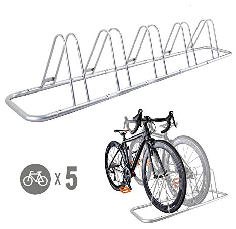 CyclingDeal 5 Bike Bicycle Floor Parking Rack Storage Stand