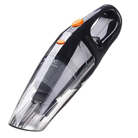 Handheld Vacuum Cordless MATCC Hand Vacuum Cleaner Cordless Rechargeable Wet Dry Use Hand Held Cordless Vacuum Lithium 12.6V 5500PA Strong Cyclonic Suction Stainless Steel HEPA Double Filtration