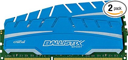 Crucial Ballistix Sport XT 8GB Kit (4GBx2) DDR3 1866 MT/s (PC3-14900) CL10 @1.5V UDIMM 240-Pin Memory BLS2K4G3D18ADS3J