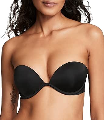 Victoria's Secret Women's Everyway Low Back Clear Strap Push Up Strapless Bra, Bras for Women (32B-38DD)