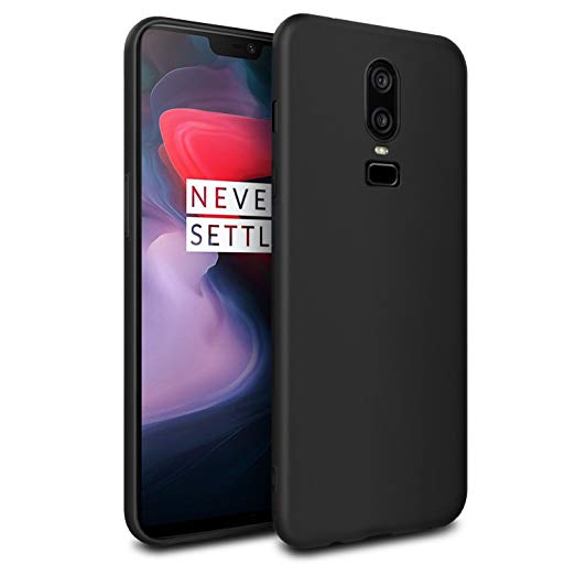 OnePlus 6 Case, EasyAcc Black TPU Cover Phone Case Matte Finish Slim Profile Phone for OnePlus 6