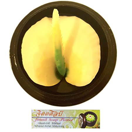 Jittasil Hand-Carved Soap Flower, Calla Lily In Decorative Wood Case, 4 Inch Gift Set