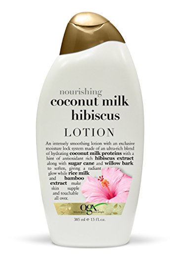 OGX Body Lotion, Nourishing Coconut Milk Hibiscus, 13oz