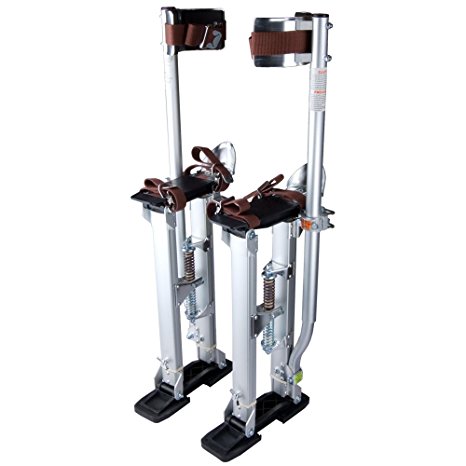 Silver Professional Grade Adjustable Drywall Stilts Taping Paint Stilt Aluminum 24“- 40"