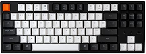 Keychron C1 Mac Layout Wired Mechanical Keyboard, Gateron Red Switch, Tenkeyless 87 Keys Double Shot ABS keycaps Computer Keyboard for Windows PC Laptop, RGB Backlight, USB-C Type-C Cable