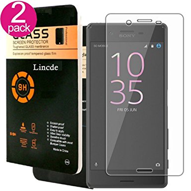 Sony Xperia X Screen Protector,Sony Xperia X Tempered Screen Protector,Lincde Linycase 2 Pack[3D Touch][9H Hardness]Screen Protector for Sony Xperia X