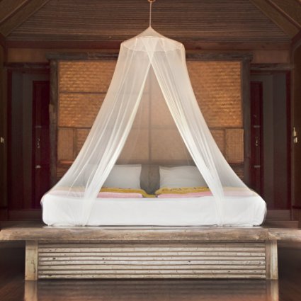 Mosquito Net Canopy | Large Bug Barrier Netting | Home or Travel | Hanging & Carrying Kit Included
