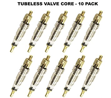 Universal Presta Valve Core (10-Pack), Silver, Tubeless Road & MTB - Works w/ Stan's, Vittoria, Continental, Kenda & MORE