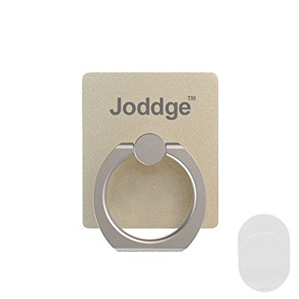 Joddge Universal Masstige Safe & Secure Ring Grip Stand Holder Car Mount with Hook for iPhone iPad Samsung Cellphone Tabet (Gold)