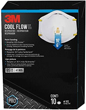 Respirator MMM 8511, Cool Flow Valve (Pack of 10)