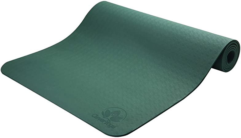 Yoga Mat Non Slip - Longer and Wider Than Other Exercise Mats - ¼-Inch Thick High Density Padding to Avoid Sore Knees During Pilates, Stretching & Toning Workouts for Men & Women