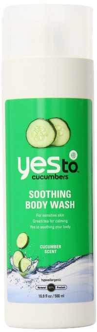 Yes To Cucumber Soothing Body Wash, Cucumber Scent, 16.9 Fluid Ounce