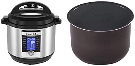 Instant Pot Ultra 10-in-1 Electric Pressure Cooker, 8 Quart, 16 One-Touch Programs & Ceramic Non Stick Interior Coated Inner Cooking Pot 8 Quart