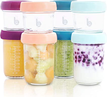 Babymoov Glass Babybols, Set of 8 Food Storage Containers