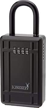 Kingsley KL313 Set Your Own Combination Portable Lock Box, Multiple Key Capacity, Black, Durable