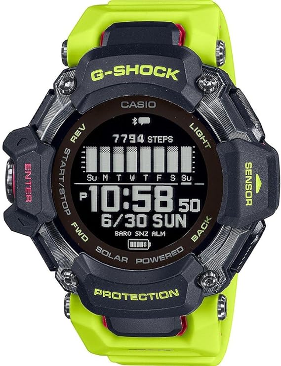 Casio Men's Digital Quartz Watch with Plastic Strap GBD-H2000-1A9ER, Green, Strap