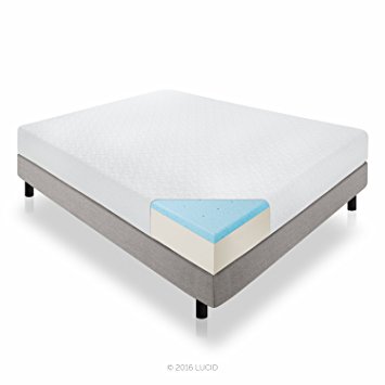 LUCID 10 Inch Plush Memory Foam Mattress - Dual-Layered - CertiPUR-US Certified - 25-Year Warranty - Twin