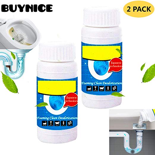 Pipe Dredge Deodorant,Powerful Sink and Drain Cleaner,Magic Bubble Bombs Fast Foaming Pipe Cleaner Deodorant Strong Cleaning Agent Tool for Kitchen Toilet Pipeline Quick Cleaning 2 pack