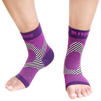 Foot Sleeves Plantar Fasciitis Compression Socks for Men & Women Arch, Heel, Ankle, Achilles Support. Fast Relief from Swelling & Foot Pain. Perfect for Running, Sports & Everyday Use. S/M Purple