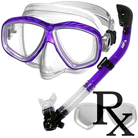 Prescription Purge Mask Dry Snorkel Snorkeling Scuba Diving Combo Set /SCS0005