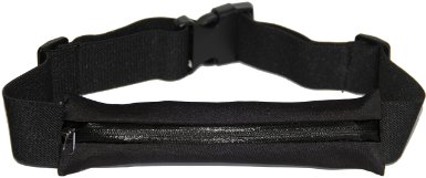 Exercise Running Belt with Expandable Pocket for iPhone 6 / 6S, 5 , 5S, 5c, 4, 4S, Samsung Galaxy S7 S6 S5 S4 S3, Moto X, HTC One and more (Black)