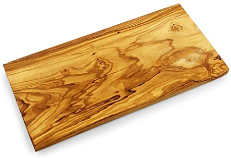Tramanto Olive Wood Flat Serving Board, 12 x 6 Inches