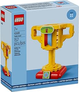 LEGO Buildable & Customizable Trophy Award Kit 40688 (157 Pieces) for Kids Ages 7