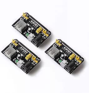 3PCS 3X MB102 Breadboard Power Supply Module Prototype DC 6.5-12V to 3.3V 5V USB Compatible with Ar-duino Bread Board