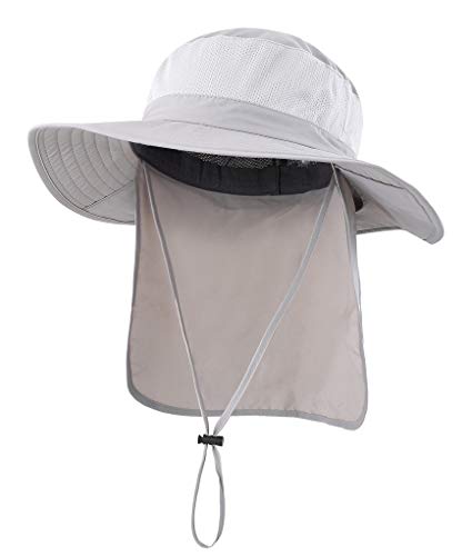 Home Prefer Outdoor UPF50  Mesh Sun Hat Wide Brim Fishing Hat with Neck Flap