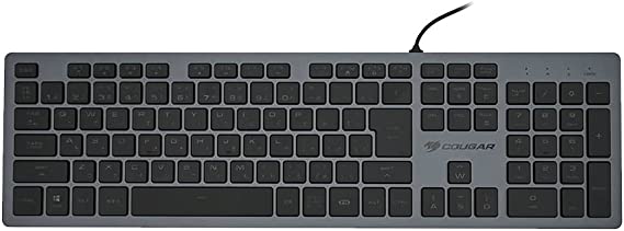 COUGAR CGR-WRXMI-VAB VANTAR AX Gaming Keyboard, Black, Wired, Scissor Switch, Aluminum Frame, 2 Adjustable Angle, Anti-Ghost, RGB, Japanese Layout, Black