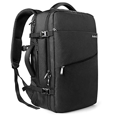 Inateck Business Travel Backpack, Anti-Theft Laptop Rucksack Flight Approved Carry-On Luggage Large Capacity Backpack, Fits 15.6 Inch Laptop for Men and Women - Black