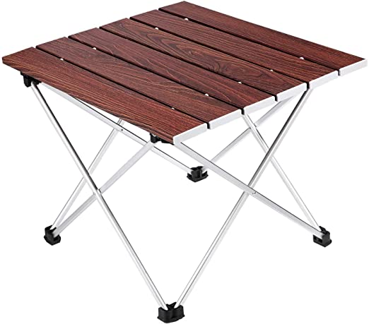 Camping Folding Table, Ledeak Portable Lightweight Foldable Compact Small Roll up Table with Carry Bag, Perfect for Outdoor, Camping, Picnic, Beach, Hiking, Easy to Install & Clean