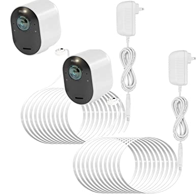 Uogw Power Adapter and Power Cable for Arlo Ultra and Arlo Pro3,Magnetic Connector Outdoor Use- 25ft/7.5M (2Pack,White)