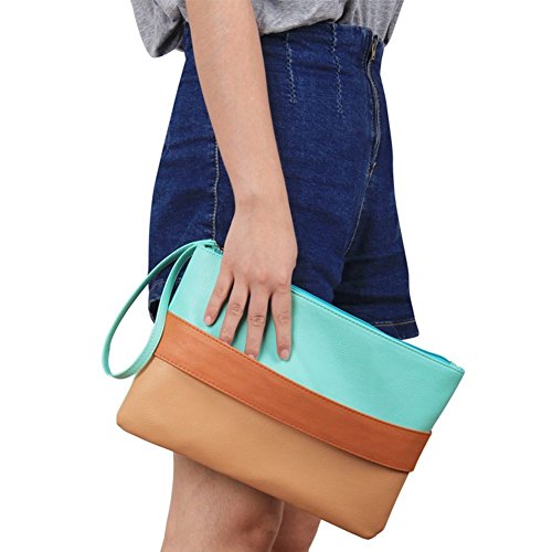 Unique Design Women's Mixed Color Clutch Handbags Wristlets for iPhone 6 Plus