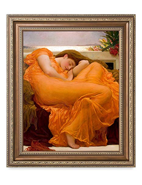 DECORARTS - Flaming June, Frederic Leighton Classic Art. Giclee Prints& Framed Art for Wall Decor. Framed Size: 22x26