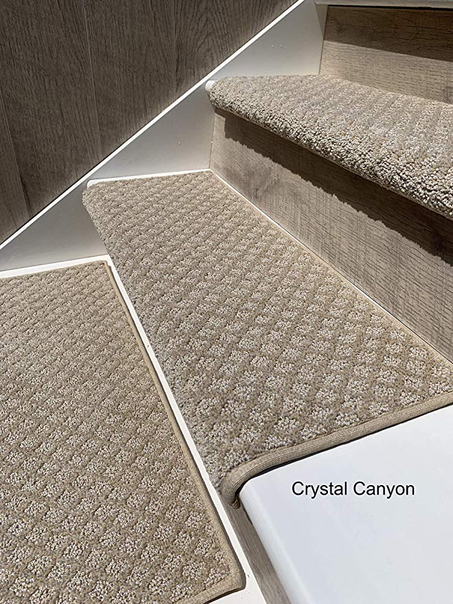 Oak Valley Designs Carpet Stair Treads - Style: Bayside Charm (27" (Single), Crystal Canyon)