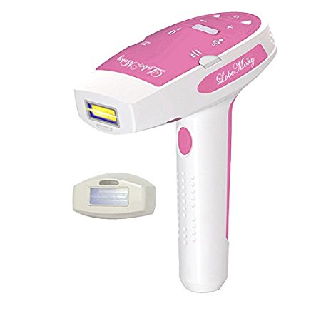 Bingirl Electric Laser Hair Removal Permanent Painless Acne Clearance Skin Rejuvenation Radiation Protection Epilator Device with Two Flash Heads to Expose Diverse Functionality