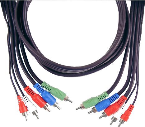 GE 73321  6-Feet Component Video/Audio Cable, Black