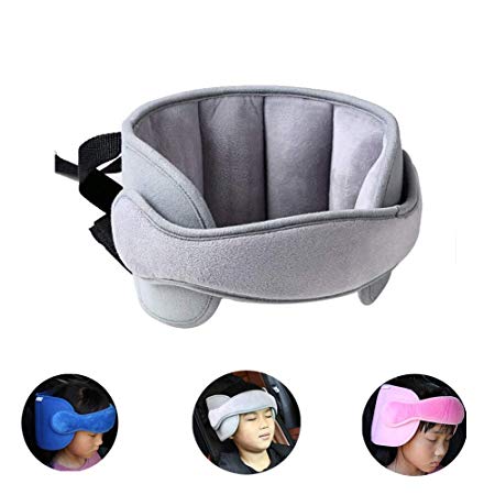 StoHua Child Car Seat Head Support - Baby Safety Car Seat Neck Relief Holder, Kids Travel Nap Helper Adjustable (Grey)