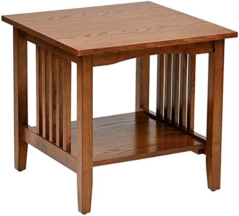 OSP Home Furnishings Sierra Solid Wood End Table, Ash Finish