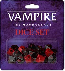 Vampire: The Masquerade Dice Set - for Vampire: The Masquerade Roleplaying Game, New 5th Edition Dice Set