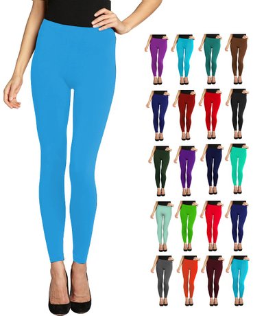 Lush Moda Seamless Full Length Basic Leggings - Variety of Colors