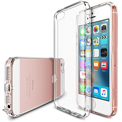 iPhone SE Case, [Ringke AIR] Extreme Lightweight & Thin Transparent Soft Flexible TPU Scratch Resistant Protective Case for Apple iPhone SE (2016) / 5S (2013) / 5 (2012) - Clear