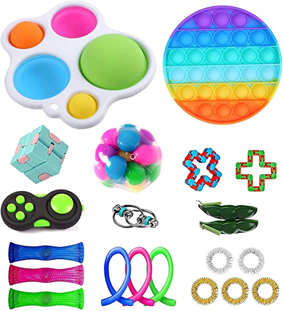 30Pcs Sensory Fidget Toy Set, Fidget Pack Sensory Relieves Stress Anxiety for Kids Adults