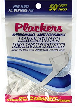 Plackers Hi Performance Fine Flossers, 50 Count