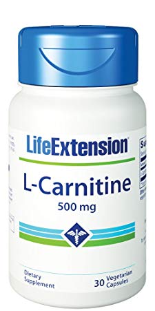 Life Extension L-Carnitine 500 Mg 30 Vegetarian Capsules