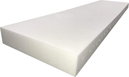 FoamTouch Upholstery Foam Cushion High Density 1" Height x 24" Width x 72" Length Made in USA…