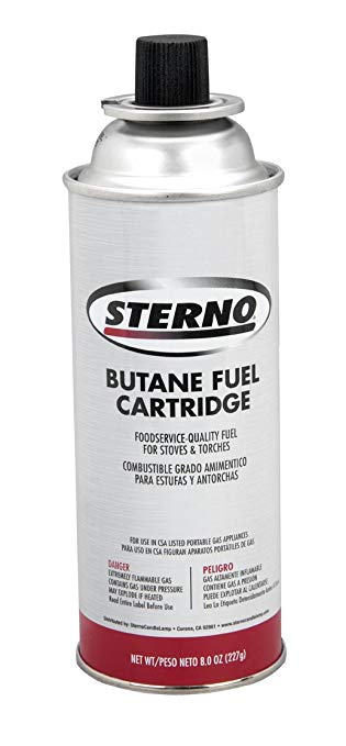 Sterno 50162 50130 8-Ounce Butane Fuel Cartridges, 12-Pack